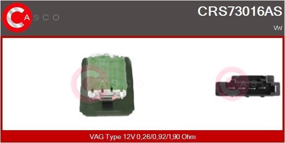 Casco CRS73016AS Резистор, компресор салону CRS73016AS: Купити в Україні - Добра ціна на EXIST.UA!