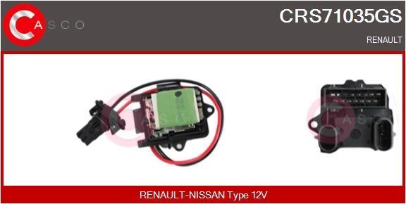 Casco CRS71035GS Резистор, компресор салону CRS71035GS: Купити в Україні - Добра ціна на EXIST.UA!