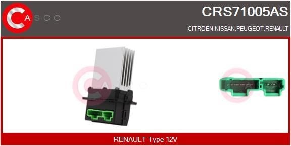 Casco CRS71005AS Резистор, компресор салону CRS71005AS: Приваблива ціна - Купити в Україні на EXIST.UA!