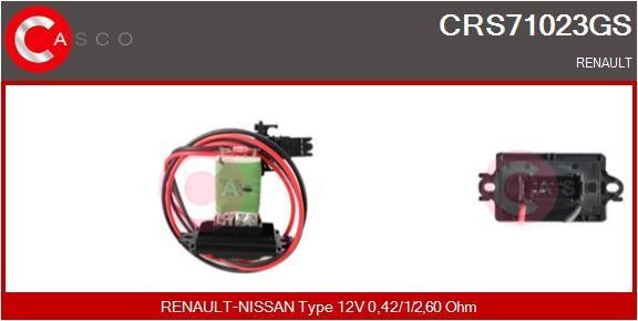 Casco CRS71023GS Резистор, компресор салону CRS71023GS: Приваблива ціна - Купити в Україні на EXIST.UA!