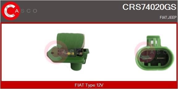Casco CRS74020GS Додатковий резистор, електродвигун вентилятора радіатора CRS74020GS: Купити в Україні - Добра ціна на EXIST.UA!