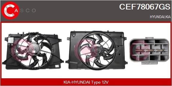 Casco CEF78067GS Електродвигун, вентилятор радіатора CEF78067GS: Купити в Україні - Добра ціна на EXIST.UA!