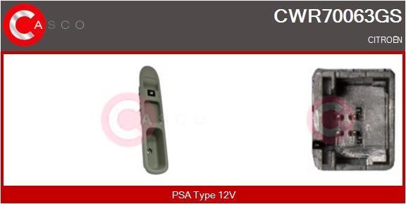 Casco CWR70063GS Кнопка склопідіймача CWR70063GS: Купити в Україні - Добра ціна на EXIST.UA!