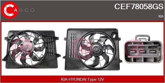 Casco CEF78058GS Електродвигун, вентилятор радіатора CEF78058GS: Купити в Україні - Добра ціна на EXIST.UA!