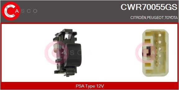 Casco CWR70055GS Кнопка склопідіймача CWR70055GS: Купити в Україні - Добра ціна на EXIST.UA!