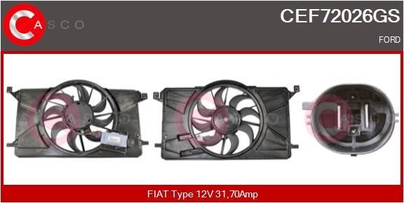 Casco CEF72026GS Електродвигун, вентилятор радіатора CEF72026GS: Купити в Україні - Добра ціна на EXIST.UA!