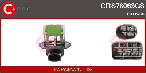 Casco CRS78063GS Додатковий резистор, електродвигун вентилятора радіатора CRS78063GS: Купити в Україні - Добра ціна на EXIST.UA!