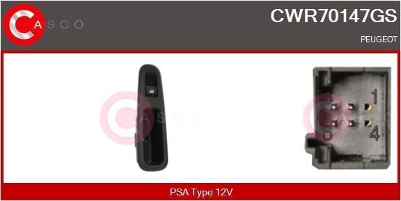 Casco CWR70147GS Кнопка склопідіймача CWR70147GS: Купити в Україні - Добра ціна на EXIST.UA!