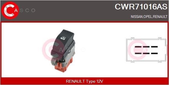 Casco CWR71016AS Кнопка склопідіймача CWR71016AS: Купити в Україні - Добра ціна на EXIST.UA!