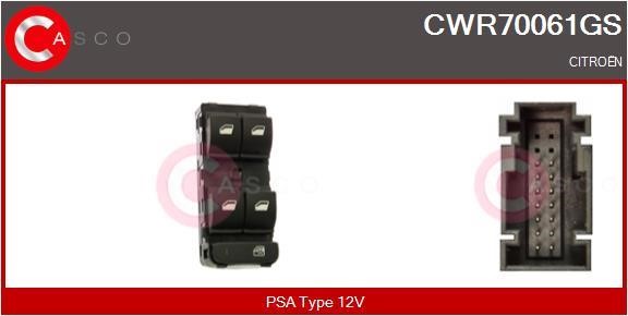 Casco CWR70061GS Кнопка склопідіймача CWR70061GS: Купити в Україні - Добра ціна на EXIST.UA!