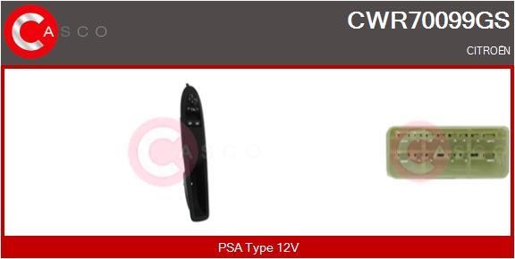 Casco CWR70099GS Кнопка склопідіймача CWR70099GS: Купити в Україні - Добра ціна на EXIST.UA!