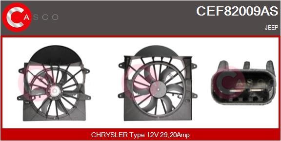 Casco CEF82009AS Електродвигун, вентилятор радіатора CEF82009AS: Купити в Україні - Добра ціна на EXIST.UA!