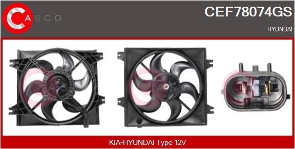 Casco CEF78074GS Електродвигун, вентилятор радіатора CEF78074GS: Купити в Україні - Добра ціна на EXIST.UA!