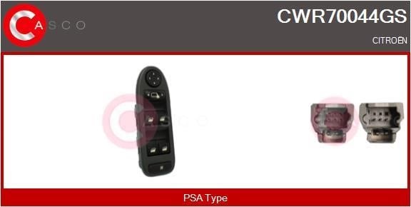 Casco CWR70044GS Кнопка склопідіймача CWR70044GS: Приваблива ціна - Купити в Україні на EXIST.UA!