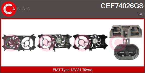 Casco CEF74026GS Електродвигун, вентилятор радіатора CEF74026GS: Купити в Україні - Добра ціна на EXIST.UA!