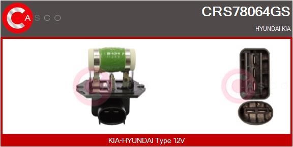 Casco CRS78064GS Додатковий резистор, електродвигун вентилятора радіатора CRS78064GS: Купити в Україні - Добра ціна на EXIST.UA!