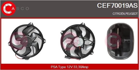 Casco CEF70019AS Електродвигун, вентилятор радіатора CEF70019AS: Купити в Україні - Добра ціна на EXIST.UA!