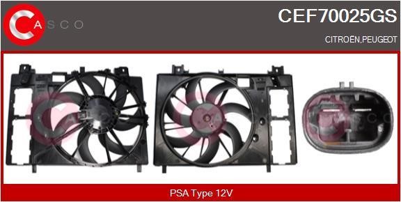 Casco CEF70025GS Електродвигун, вентилятор радіатора CEF70025GS: Купити в Україні - Добра ціна на EXIST.UA!