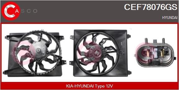 Casco CEF78076GS Електродвигун, вентилятор радіатора CEF78076GS: Купити в Україні - Добра ціна на EXIST.UA!