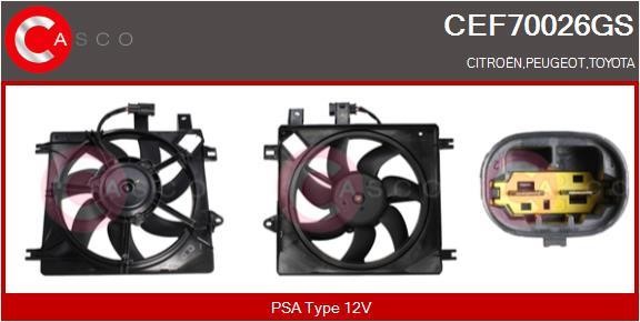 Casco CEF70026GS Електродвигун, вентилятор радіатора CEF70026GS: Купити в Україні - Добра ціна на EXIST.UA!