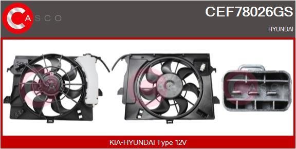Casco CEF78026GS Електродвигун, вентилятор радіатора CEF78026GS: Купити в Україні - Добра ціна на EXIST.UA!