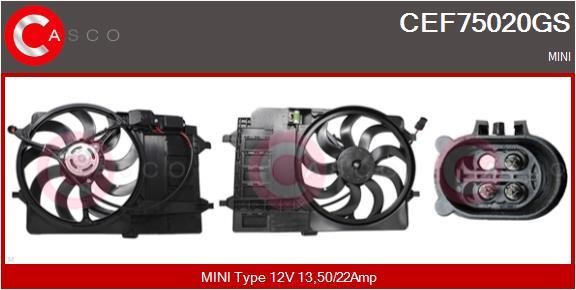 Casco CEF75020GS Електродвигун, вентилятор радіатора CEF75020GS: Купити в Україні - Добра ціна на EXIST.UA!