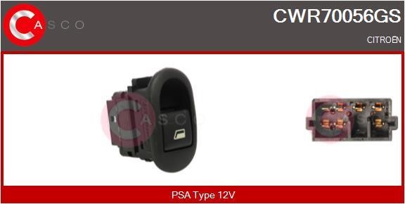 Casco CWR70056GS Кнопка склопідіймача CWR70056GS: Приваблива ціна - Купити в Україні на EXIST.UA!