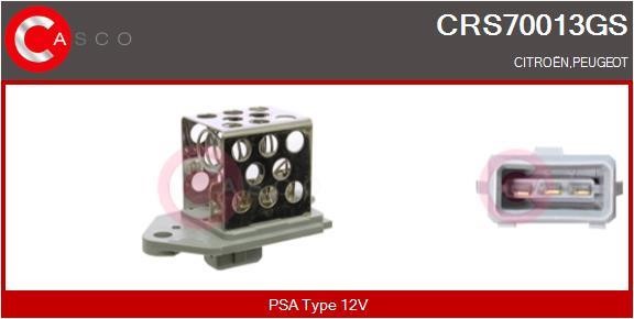 Casco CRS70013GS Додатковий резистор, електродвигун вентилятора радіатора CRS70013GS: Купити в Україні - Добра ціна на EXIST.UA!