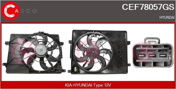Casco CEF78057GS Електродвигун, вентилятор радіатора CEF78057GS: Купити в Україні - Добра ціна на EXIST.UA!