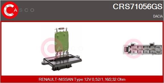 Casco CRS71056GS Резистор, компресор салону CRS71056GS: Купити в Україні - Добра ціна на EXIST.UA!