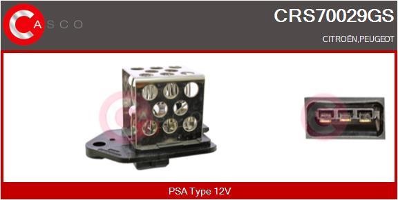 Casco CRS70029GS Додатковий резистор, електродвигун вентилятора радіатора CRS70029GS: Купити в Україні - Добра ціна на EXIST.UA!