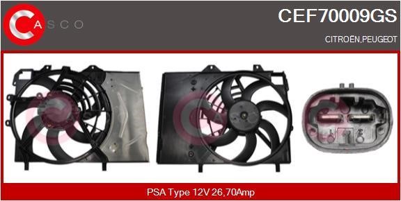 Casco CEF70009GS Електродвигун, вентилятор радіатора CEF70009GS: Купити в Україні - Добра ціна на EXIST.UA!