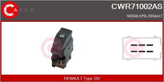 Casco CWR71002AS Кнопка склопідіймача CWR71002AS: Купити в Україні - Добра ціна на EXIST.UA!