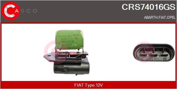 Casco CRS74016GS Додатковий резистор, електродвигун вентилятора радіатора CRS74016GS: Приваблива ціна - Купити в Україні на EXIST.UA!