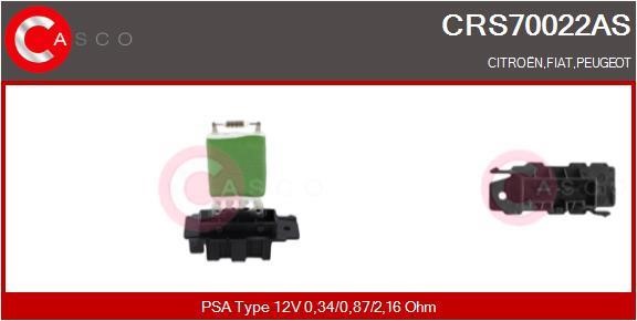 Casco CRS70022AS Резистор, компресор салону CRS70022AS: Купити в Україні - Добра ціна на EXIST.UA!