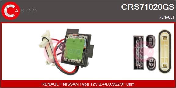 Casco CRS71020GS Резистор, компресор салону CRS71020GS: Купити в Україні - Добра ціна на EXIST.UA!