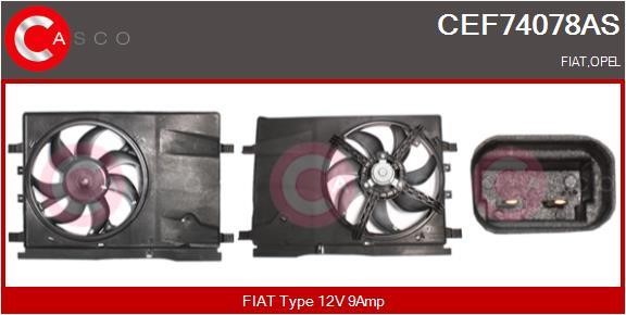 Casco CEF74078AS Електродвигун, вентилятор радіатора CEF74078AS: Купити в Україні - Добра ціна на EXIST.UA!