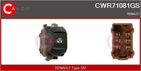 Casco CWR71081GS Кнопка склопідіймача CWR71081GS: Купити в Україні - Добра ціна на EXIST.UA!