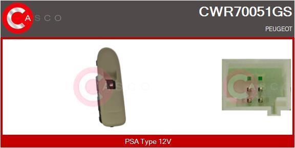 Casco CWR70051GS Кнопка склопідіймача CWR70051GS: Купити в Україні - Добра ціна на EXIST.UA!
