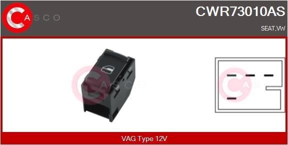 Casco CWR73010AS Кнопка склопідіймача CWR73010AS: Приваблива ціна - Купити в Україні на EXIST.UA!