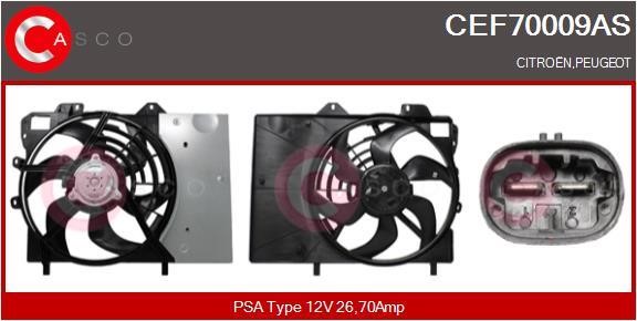 Casco CEF70009AS Електродвигун, вентилятор радіатора CEF70009AS: Купити в Україні - Добра ціна на EXIST.UA!