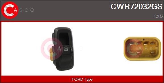 Casco CWR72032GS Кнопка склопідіймача CWR72032GS: Приваблива ціна - Купити в Україні на EXIST.UA!