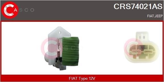 Casco CRS74021AS Додатковий резистор, електродвигун вентилятора радіатора CRS74021AS: Купити в Україні - Добра ціна на EXIST.UA!