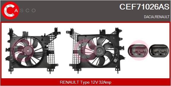 Casco CEF71026AS Електродвигун, вентилятор радіатора CEF71026AS: Купити в Україні - Добра ціна на EXIST.UA!