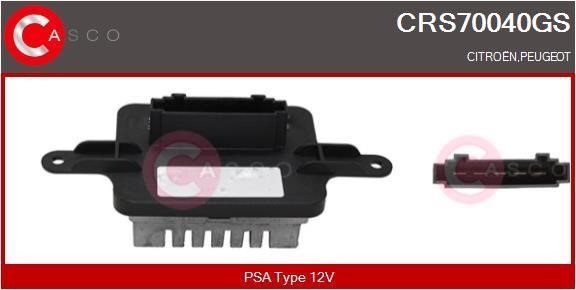 Casco CRS70040GS Резистор, компресор салону CRS70040GS: Купити в Україні - Добра ціна на EXIST.UA!