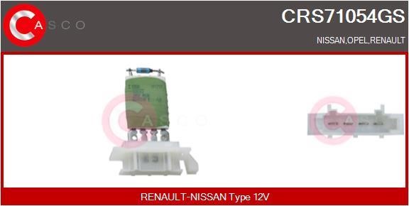 Casco CRS71054GS Резистор, компресор салону CRS71054GS: Купити в Україні - Добра ціна на EXIST.UA!