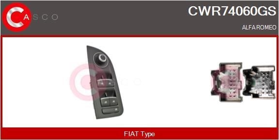 Casco CWR74060GS Кнопка склопідіймача CWR74060GS: Купити в Україні - Добра ціна на EXIST.UA!