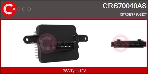 Casco CRS70040AS Резистор, компресор салону CRS70040AS: Приваблива ціна - Купити в Україні на EXIST.UA!