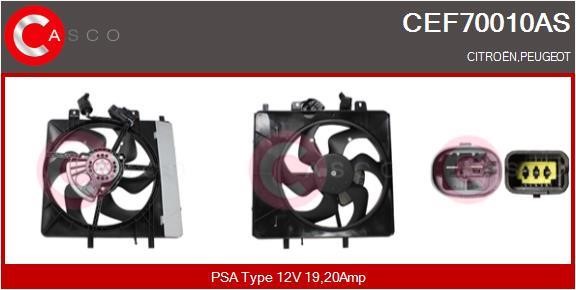 Casco CEF70010AS Електродвигун, вентилятор радіатора CEF70010AS: Купити в Україні - Добра ціна на EXIST.UA!