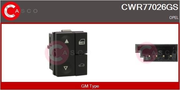Casco CWR77026GS Кнопка склопідіймача CWR77026GS: Купити в Україні - Добра ціна на EXIST.UA!
